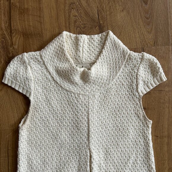 Fossil Cream Sweater Dress with Pockets – Size XS Cap Sleeve Knit Winter Dress - Picture 3 of 11